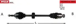 Aks Sağ ABS Li Yaylı (Renault Clio II Kangoo 1.5 DCI 05-08) Ince Freze