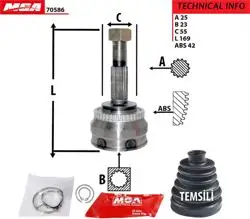 Aks Kafa Dıs (ABS Li)-(Nissan: Almera 95 > 00 1.5 Benzinli) (25×23×55Xabs-42)