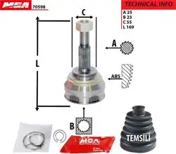 Aks Kafa Dıs-(Nissan: Sunny 90 > 96) (25×23×55)