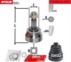 Aks Kafası Dıs-(Fiat: Linea 1.4 Tjet 1.3 Mjtd 90Ps 07-/ Fiat: Grande Punto 1.4T-Jet 07-Punto Evo 1.3 JTD 09-12)