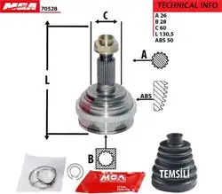 Aks Kafa Dıs (ABS Li)-(Honda: Civic 01 > 06 1.6) (26×28×60-50)