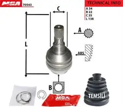 Aks Kafa Ic-(Chevrolet: Kalos 02 > 10 1.4 / Aveo 05 > 10 1.4) (34×22×35)