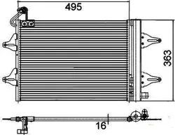 Klima Radyatörü (VW Polo 02-10 Seat Ibiza 02-10 Skoda Fabia 00-14)