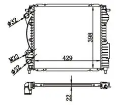 Su Radyatörü Brazing (Renault: Express 1.4Ie E7j / Clio I 1.4 8V E7j Ac) 430×394×24
