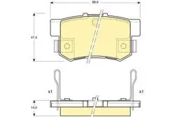 Balata Fren Arka-(Honda: Honda Civic 01 > 12 1.4-1.6 Sedan / Accord 98 > 03 / CRV 02-06 2.0 / Suzuki: Swift 06 > / Sx4 06 >)