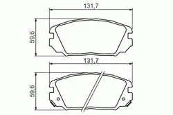 Balata Fren Ön-(Hyundai: Sonata 06 > 11 / Tucson 04 > 10 / Sportage 2.0 İ 2.0 CRDI 04 >)