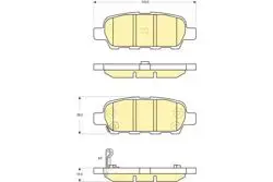 Balata Fren Arka-(Nissan: Qashqai 07 > 11 / Xtrail 00 > / Juke 10 > > / Infiniti Ex35 08 > > / G37 10 > > / Fx35 03 > 08 / Renault: Koleos 2.0 DCI 2008 -)