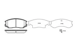 Balata Fren Ön-(Daihatsu: Terios 97 > 11 / Proton 96-02 1.3-1.5 / Mitsubishi: Lancer 90-02 1.3-1.5)