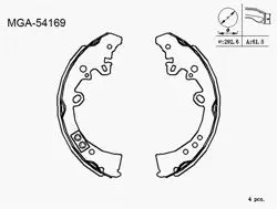 Kampana Balata Arka (Toyota :Hilux Wıgo 4×4 05-> > / Hilux Revo 2.4 16-> > 4×2-4×4)