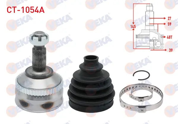 Aks Kafası Sol-Sağ On Dıs Fiat Scudo (220P) 1.9 TD ABS li 48 Dıs 27×39X59 Uzunluk 145 mm 1996-2006
