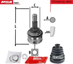 Aks Kafa Dıs-(Toyota: Land Cruiser Prado 02 > 10 3.0 D4d ) (30×30×70mm)