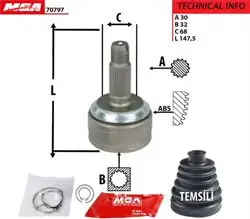 Aks Kafa Dıs-(Honda: CRV 07 > 11 CRV 2.4 06 > / Accord 2.4 08 >)