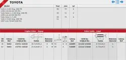 Toyota Yaris 1.3 1.5 99-05 1Nzfe 2Nzfe Takım Subap