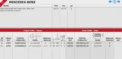 Takım Subap (12V) Mercedes 230 / 6 M180947 / 949 / 951 / 954 / 955