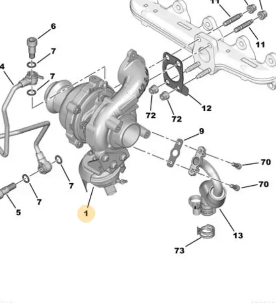 Turbo Dv6fc Fap 88Kw 2008 / 208 / 3008 / 308 T9 / 5008 / 508 Tepe