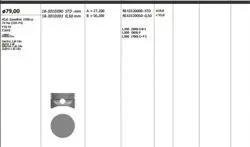 Motor Piston + Segmanı (Rıken) 79,00 + Stdmm Cap Vectra 1.6I 16V Astra 1.6I Meriva 1.6I 16V Zafira 1. Piston Marka