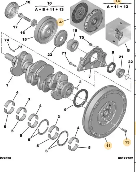 Debriyaj Kit + Volant Tk 308 (T9) 3008 (T84 5008 (T87) 508