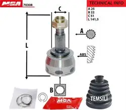 Aks Kafası Dıs Sağ-Sol ABS Sız (Peugeot: Bipper 1.4 HDI)