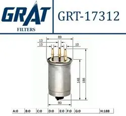 Mazot Filtresi (Muşursuz) (Ford: Connect 90Ps 1.8 TDCI 02 -) (Ssangyong: Actyon 08-/ Rodıus 2.0-2.7Xdı / Kyron 08-/ Rexton / Tata: Indıca 98-06 1.4D / Kia Bongo 10-2.9 Tcı / Hyundai: H100 Kamyonet