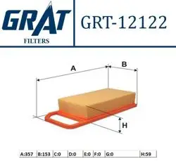 Hava Filtresi (Peugeot: 407 1.8-1.8 16V-2.0-2.0-2.2 04-/ Citroen:C6 3.0 V6 05-C5 1.8-2.0-3.0 16V 04 -)