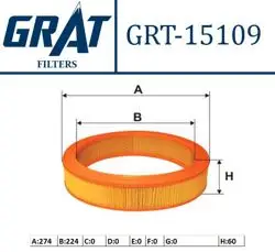 Hava Filtresi-278×221×62 (VW Caddy 96-03 Golf 96-98 Polo 95-00 Polo CLS 96-02)