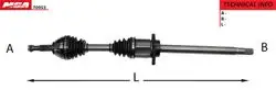 Aks Komple Sağ-(Nissan: Qashqai-Xtrail 2.0Dcı 07 > Renault: Koleos 2.0 DCI Otomatik) (29×30×971mm)
