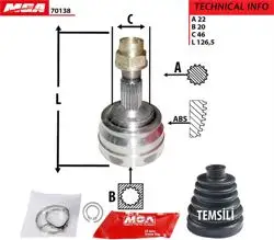 Aks Kafası Dıs-(Fiat: Tempra / Tipo 1.4 1.6) 22×20×52