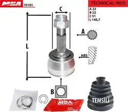 Aks Kafası Dıs-(Fıa T: Doblo 1.2 8V 1.9D 01-) 22×22×51
