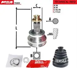 Dış Aks Kafası (VW Polo 02-18 Seat Ibiza 02-17 Toledo 13-19 Skoda Fabia 00-15)