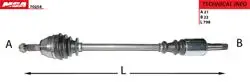 Aks Sağ (Peugeot: 106 Citroen: Ax Saxo 1.4 1.5D- 99 205 1.0 4 Bijon) Abssiz