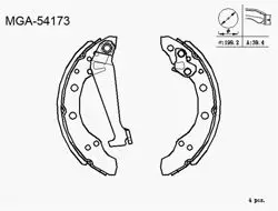 Kampana-El Fren Balatası-200×40 (VW Pol4 95-18 Seat Ibiza 02-17 Skoda Fabia 00-14)