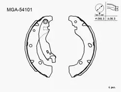 Arka Pabuç Balata Ø-(Fiat: Brava 1.6 16V 1995 > 2002 Fiat: Bravo 1.6 16V 1995 > 2004 Fiat: Marea 1.6 16V 1996 > 2007)
