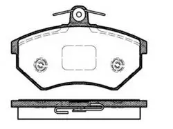 Ön Fren Balatası-Kulaksız **16mm**-(VW Caddy 96-03 Golf 89-98 Passat 85-91 Polo 95-02 Polo CLS 96-02 Seat Ibiza 93-02)