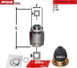 Aks Kafa Ic Sağ-(Hyundai: Accent 03 > 06 1.5 CRDI Dizel Admıre) (26×23×42)