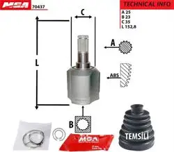 Aks Kafa Ic Sol-(Hyundai: Accent 03 > 06 Admıre 1.5 CRDI Dizel) (25×23×35)