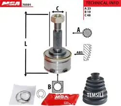 Aks Kafa Dıs-(Nissan: Micra-K11 92 > 02 1.0) (23×19×48)