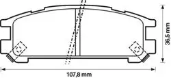 Balata Fren Arka-(Subaru: Legacy 89 > 98 4Wd / Impreza 92 > 00 4Wd)