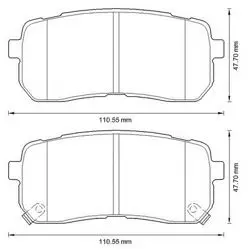 Balata Fren Arka-(Hyundai: Starex-H1 08 > 12 / Ix55 11 > 12 / Kia: Carnıval 09 > 12)
