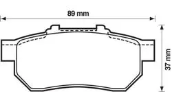 Balata Fren Arka-(Honda: City / Civic 91 > 95-Crx 92 > 98-Jazz 08 >)