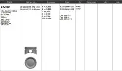 Piston Segman (Rıken) Std Punto II Stilo Idea Doblo Fiat 500 1.4 16V T-Jet [ (72.00mm Std) ] Piston Marka