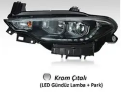 Far Sol Motorlu Krom Cıtalı Led Drl Park Fiat Egea 16-20