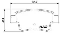 Fren Balatası Arka (Fiat: Grande Punto 10 / 05-/ Opel: Corsa D 1.7 CDTI 06 -)