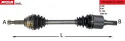Aks Komple Sol Ö.Çeker Kalın Mil (Ford: Transit V347 2.2Tdci 115-140Ps 08 -)