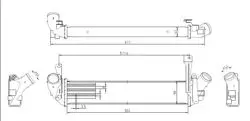 Turbo Radyatörü Brazing-(Renault: Kangoo 1.5 DCI) 528×97×40
