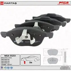 Ön Fren Disk Balata (Ford: Focus Cmax 04-15) (Mazda3 03 > 10) (Volvo S40-V50-C30-C70) (04-13) (15-16)