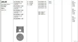 Piston + Segman 82mm + 0.60mm (Rıken Segmanlı) Doblo 1.9 D 223A.6000 Engıne Piston Marka