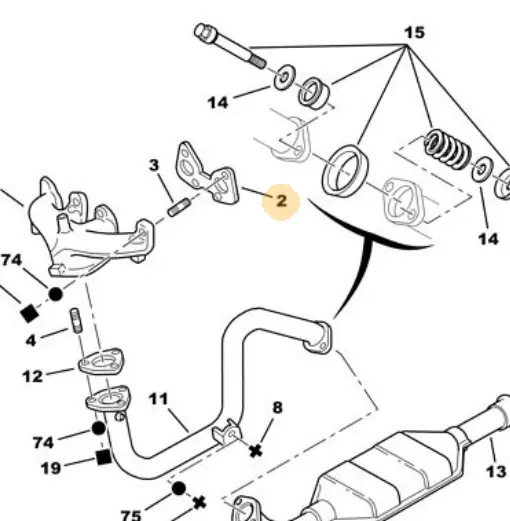 Eksoz Manifold Contası Tu5jp 106 / 206 / 306