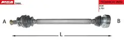 Aks Komple Sağ-(VW: Polo / Seat: Cordoba / Ibiza / Skoda: Fabia 1.4 16V Bby Bbz Bky)
