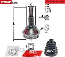 Aks Kafası Dıs-(Peugeot: Boxer Citroen: Jumper Fiat: Ducato 14Q) 28×39×62.9