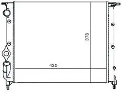 Su Radyatörü Mekanik (Renault: R19 1.4Ie 88-95 Express 88-95) 430×378×23